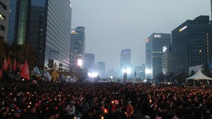 [6신]  범국민행동 12만명 촛불행진 “박근혜 퇴진하라”