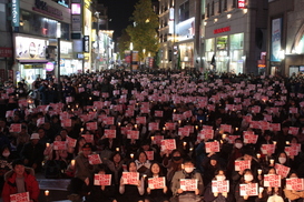 “이게 나라냐” 박 대통령 고향 대구서 4000여명 하야 촉구 집회 