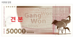 광역단위 첫 지역통화 ‘강원상품권’ 첫선