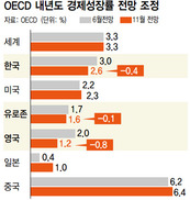 OECD, 유독 한국만 내년 성장률 크게 내려잡아