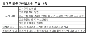 휴대폰 리콜 때 이용자 원하면 환불·개통철회