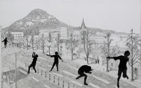 춤바람난 그림…요즘 꽂힌 거? 아무데서나 춤추기!