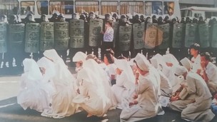 광주 시민들, 6월항쟁 30돌 선언 외치며 ‘민주 대행진’