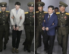 북한 억류 미 대학생 17개월만에 ‘집으로’