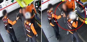 자신을 구해준 구급대원 머리를 다짜고짜…CCTV에 고스란히