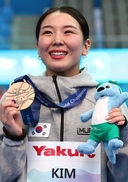 김수지 여자 다이빙 1ｍ 동메달…한국 다이빙 사상 첫 메달