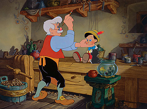 월트 디즈니가 “내 인생에서 가장 사랑한 작품”이라 부른 1940년 작 애니메이션 <피노키오></p>
<p>는 중산층의 가치를 강조하는 경향이 두드러진다. 플리커