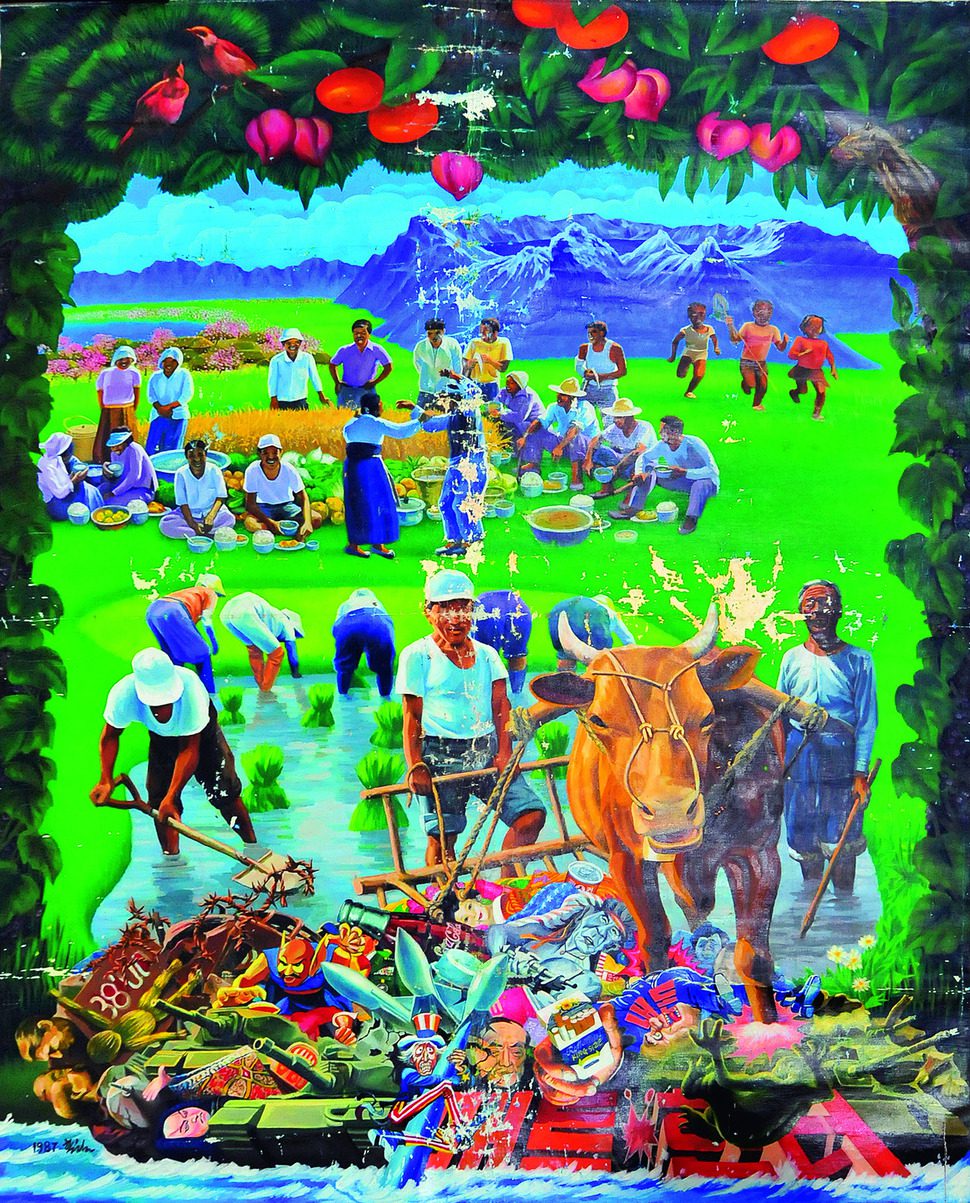 Photo] Controversial painting “Rice Planting” unveiled to public