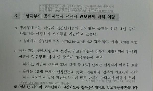 기무사, 안보단체 지원 ‘화이트 리스트’에도 개입