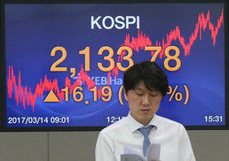 [Photo] KOSPI closes over 2,130 since 2015